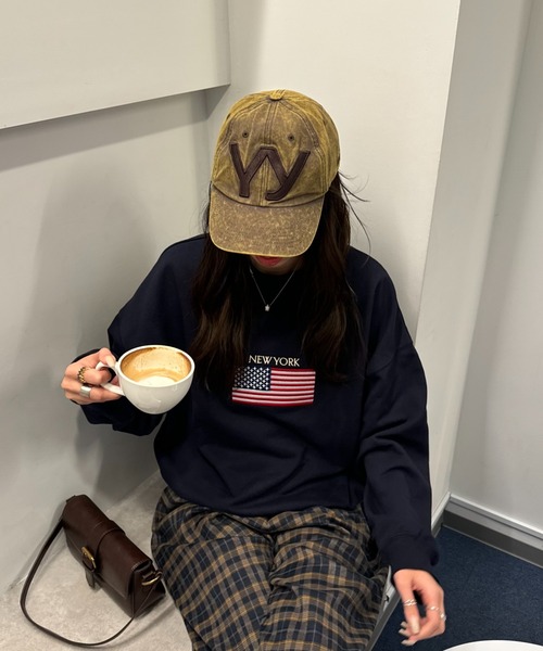 INTER FACTORY（インターファクトリー）の「SARA - 刺繍スウェット made in INTER FACTORY（スウェット・レディース・ネイビー/レッド/アイボリー・FREE）」の13枚目の写真