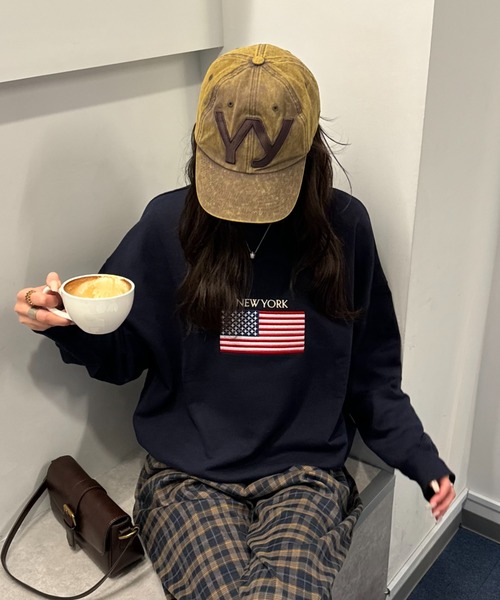 INTER FACTORY（インターファクトリー）の「SARA - 刺繍スウェット made in INTER FACTORY（スウェット・レディース・ネイビー/レッド/アイボリー・FREE）」の14枚目の写真