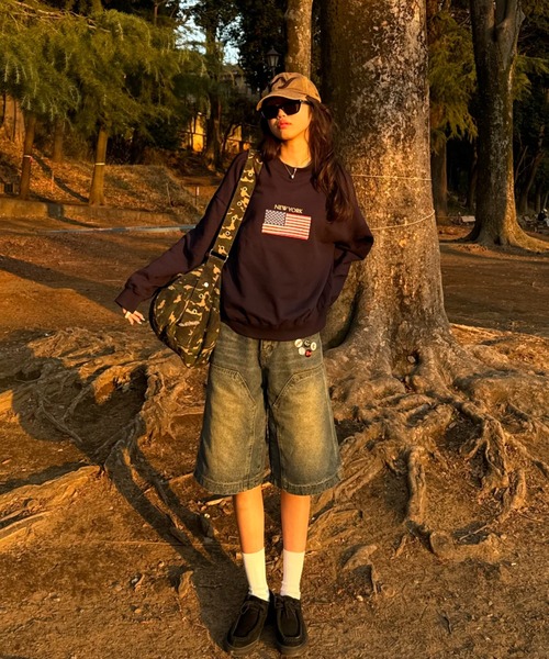 INTER FACTORY（インターファクトリー）の「SARA - 刺繍スウェット made in INTER FACTORY（スウェット・レディース・ネイビー/レッド/アイボリー・FREE）」の20枚目の写真