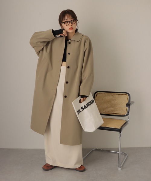 soutien collar long coat/ドルマン オーバーサイズ ロング ステン