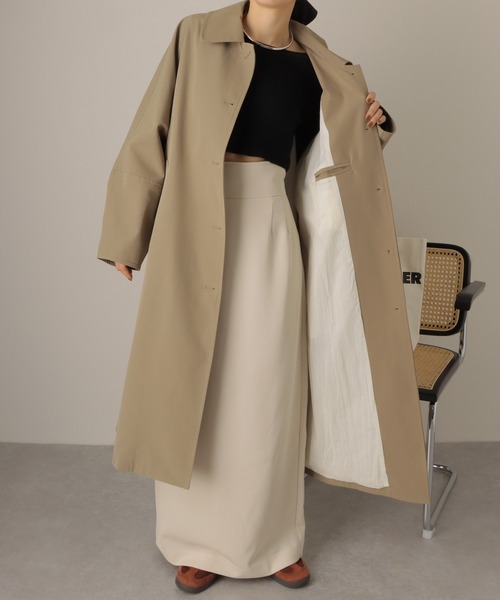 soutien collar long coat/ドルマン オーバーサイズ ロング ステン