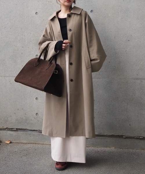 soutien collar long coat/ドルマン オーバーサイズ ロング ステン