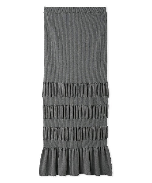 Mila Owen（ミラオーウェン）の「【WEB限定00サイズ】シアーニットファブリックスカート（スカート・レディース・ブラック/グレー・00/0/1）」の15枚目の写真