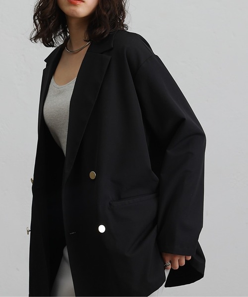 COLONY 2139（コロニートゥーワンスリーナイン）の「ポリレーヨンクロステーラードジャケット（テーラードジャケット・レディース・グレー/ブラック/ベージュ・FREE）」の3枚目の写真