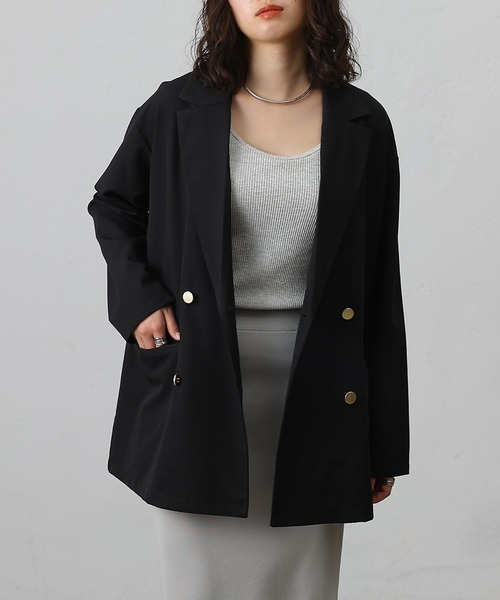 COLONY 2139（コロニートゥーワンスリーナイン）の「ポリレーヨンクロステーラードジャケット（テーラードジャケット・レディース・グレー/ブラック/ベージュ・FREE）」の4枚目の写真