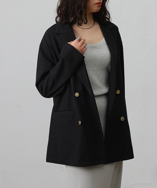 COLONY 2139（コロニートゥーワンスリーナイン）の「ポリレーヨンクロステーラードジャケット（テーラードジャケット・レディース・グレー/ブラック/ベージュ・FREE）」の6枚目の写真