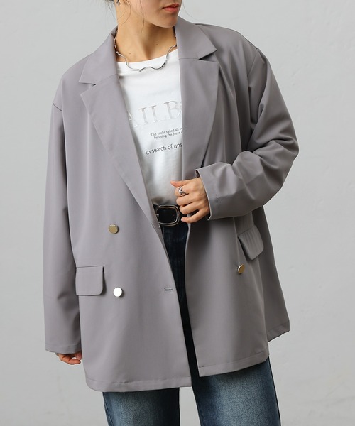 COLONY 2139（コロニートゥーワンスリーナイン）の「ポリレーヨンクロステーラードジャケット（テーラードジャケット・レディース・グレー/ブラック/ベージュ・FREE）」の12枚目の写真