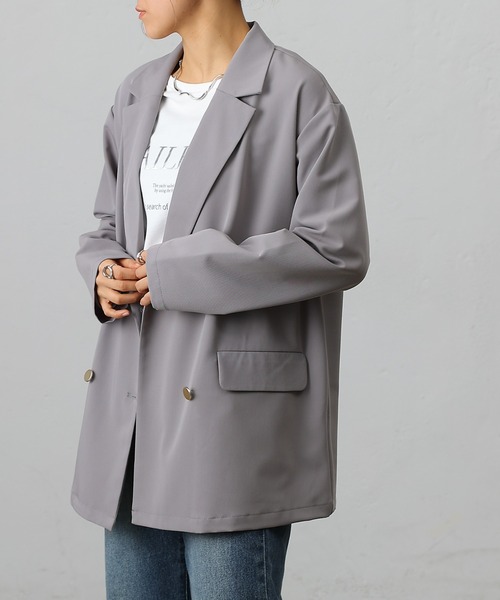 COLONY 2139（コロニートゥーワンスリーナイン）の「ポリレーヨンクロステーラードジャケット（テーラードジャケット・レディース・グレー/ブラック/ベージュ・FREE）」の15枚目の写真