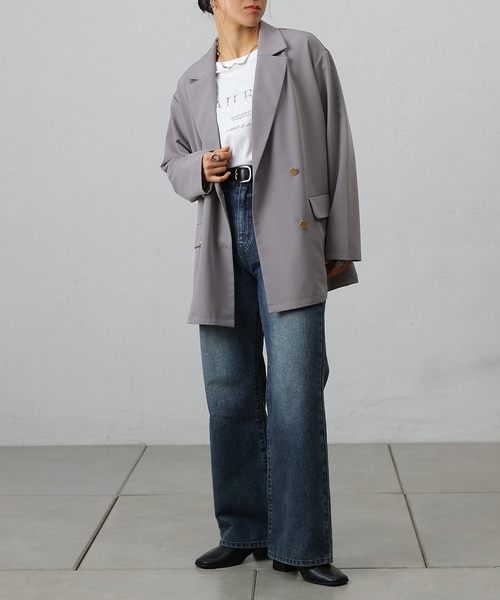 COLONY 2139（コロニートゥーワンスリーナイン）の「ポリレーヨンクロステーラードジャケット（テーラードジャケット・レディース・グレー/ブラック/ベージュ・FREE）」の16枚目の写真