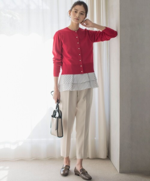 組曲 S(クミキョク チイサイサイズ)の「フラワーメタル ニット カーディガン(カーディガン/ボレロ・レディース・ブラック系2/アイボリー系/ライトグリーン系2/ブルー系2/オールドローズ系/アイボリー系1・S2)」の17枚目の写真