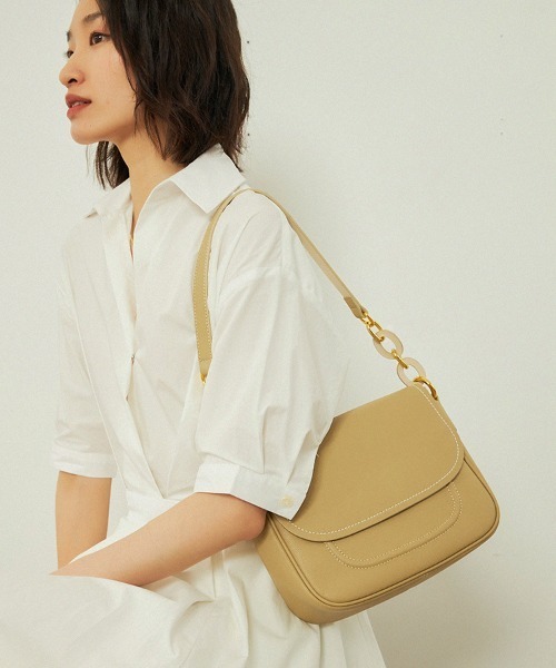 NiiNa】【高品質牛革】2wayワンハンドルラウンドスクエアショルダー