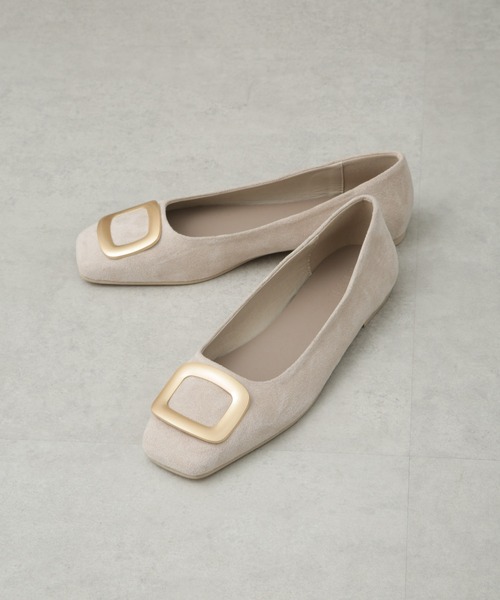 NANO universe（ナノユニバース）の「スクエアトゥバックルモチーフフラットパンプス（パンプス・レディース・ブラック/グレー系その他4・36/37/38）」の11枚目の写真