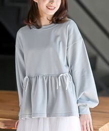 rps | リボン付きペプラム裏毛プルオーバー(スウェット)