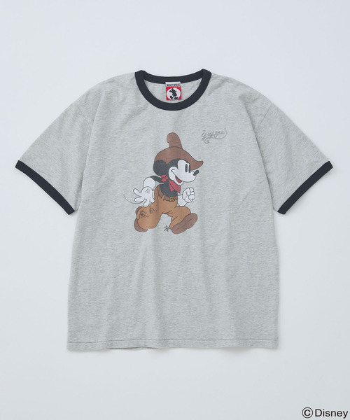 JOURNAL STANDARD（ジャーナルスタンダード）の「MICKEY MOUSE / ミッキー マウス  別注ウェスタンプリント Tシャツ（Tシャツ/カットソー・メンズ・コバルトブルー/ブラック/ホワイト/チャコールグレー/ブラックミックス/イエロー/ブラック系その他・MEDIUM/SMALL/LARGE）」の6枚目の写真