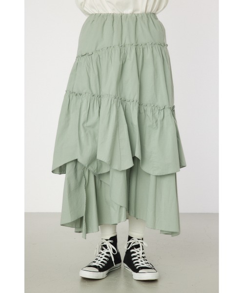 RODEO CROWNS WIDE BOWL（ロデオクラウンズワイドボウル）の「ランダムティアードスカート（スカート・レディース・ライトカーキ/ブラック/オフホワイト・FREE）」の22枚目の写真