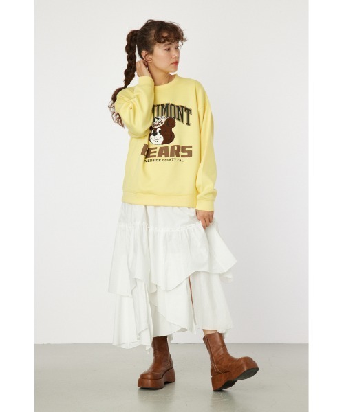 RODEO CROWNS WIDE BOWL（ロデオクラウンズワイドボウル）の「ランダムティアードスカート（スカート・レディース・ライトカーキ/ブラック/オフホワイト・FREE）」の8枚目の写真