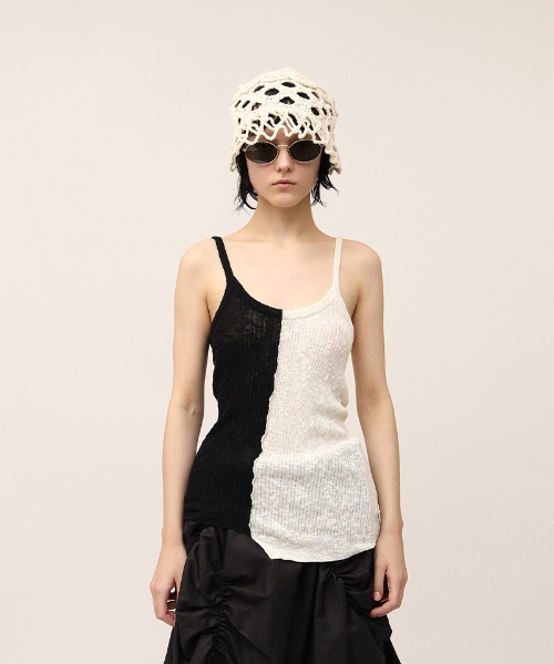 leinwande ラインヴァンド　Mix Yarn Crochet Hat leinwande ラインヴァンドMix Yarn Crochet Hat