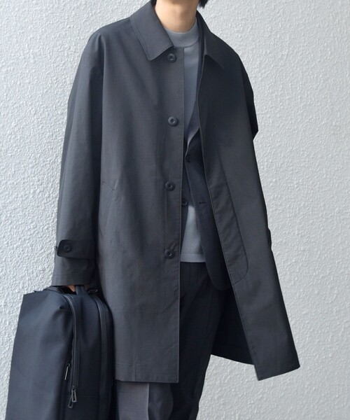 SHIPS any:〈撥水加工〉 タスラン SOLOTEX(R) ステンカラー コート