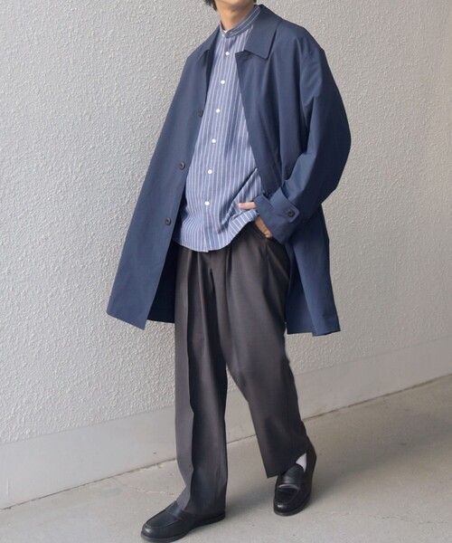 SHIPS any:〈撥水加工〉 タスラン SOLOTEX(R) ステンカラー コート