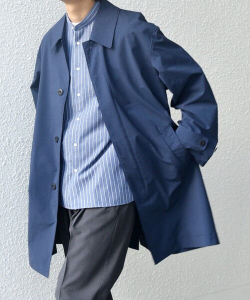 SHIPS any:〈撥水加工〉 タスラン SOLOTEX(R) ステンカラー コート