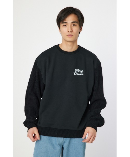 RODEO CROWNS WIDE BOWL(ロデオクラウンズワイドボウル)の「メンズドッキングロゴニットトップス(ニット/セーター・メンズ・ブラック/カーキ/オフホワイト・MEDIUM/LARGE)」の8枚目の写真