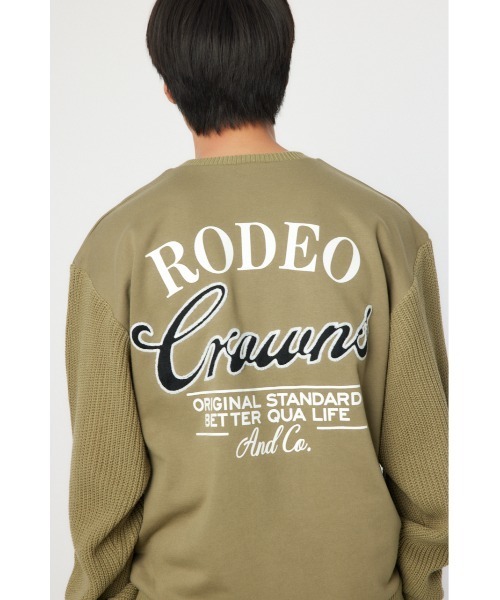 RODEO CROWNS WIDE BOWL(ロデオクラウンズワイドボウル)の「メンズドッキングロゴニットトップス(ニット/セーター・メンズ・ブラック/カーキ/オフホワイト・MEDIUM/LARGE)」の16枚目の写真