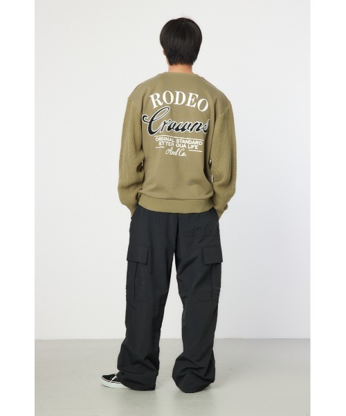 RODEO CROWNS WIDE BOWL(ロデオクラウンズワイドボウル)の「メンズドッキングロゴニットトップス(ニット/セーター・メンズ・ブラック/カーキ/オフホワイト・MEDIUM/LARGE)」の19枚目の写真