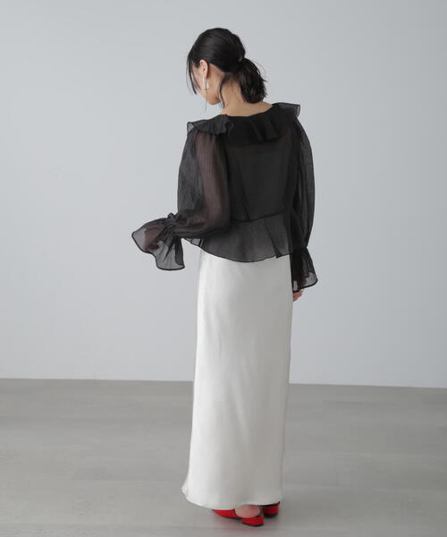 FREE'S MART（フリーズマート）の「◆シアーワッシャーフリルブラウス（シャツ/ブラウス・レディース・ブラック/ホワイト/ベージュ系その他・FREE）」の13枚目の写真