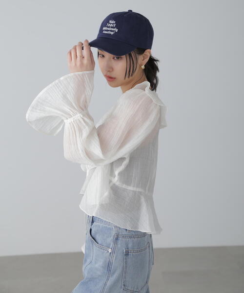 FREE'S MART（フリーズマート）の「◆シアーワッシャーフリルブラウス（シャツ/ブラウス・レディース・ブラック/ホワイト/ベージュ系その他・FREE）」の17枚目の写真