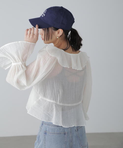 FREE'S MART（フリーズマート）の「◆シアーワッシャーフリルブラウス（シャツ/ブラウス・レディース・ブラック/ホワイト/ベージュ系その他・FREE）」の19枚目の写真