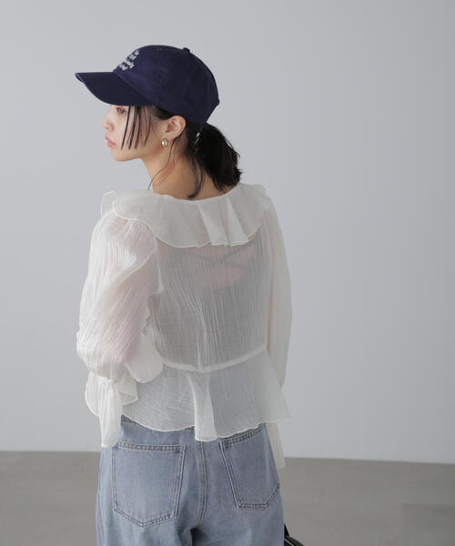 FREE'S MART（フリーズマート）の「◆シアーワッシャーフリルブラウス（シャツ/ブラウス・レディース・ブラック/ホワイト/ベージュ系その他・FREE）」の20枚目の写真