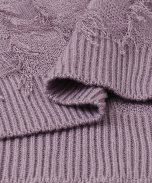 URBAN RESEARCH Sonny Label（アーバンリサーチサニーレーベル）の「フェザーフリンジニットカーディガン（カーディガン/ボレロ・レディース・グレー/ラベンダー/オフホワイト・FREE）」の13枚目の写真