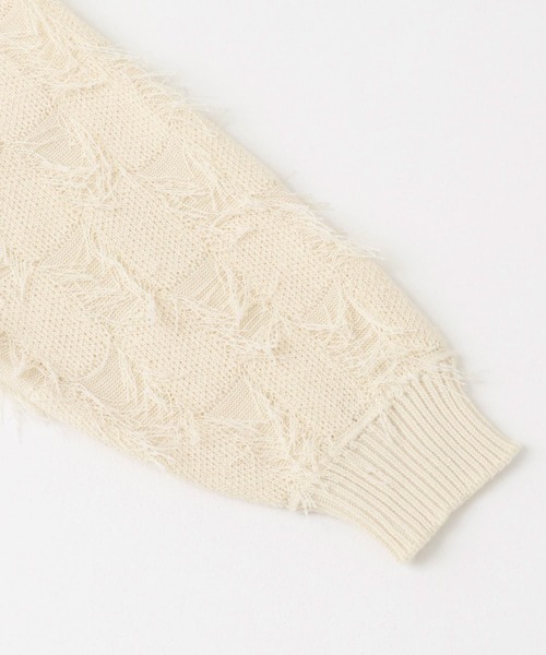 URBAN RESEARCH Sonny Label（アーバンリサーチサニーレーベル）の「フェザーフリンジニットカーディガン（カーディガン/ボレロ・レディース・グレー/ラベンダー/オフホワイト・FREE）」の14枚目の写真