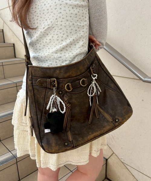 vintage y2k shoulder bag／ビンテージ合皮バッグ（ショルダー