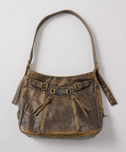 idem（イデム）の「vintage y2k shoulder bag／ビンテージ合皮バッグ（ショルダーバッグ・レディース・ブラック/ブラウン・FREE）」の4枚目の写真