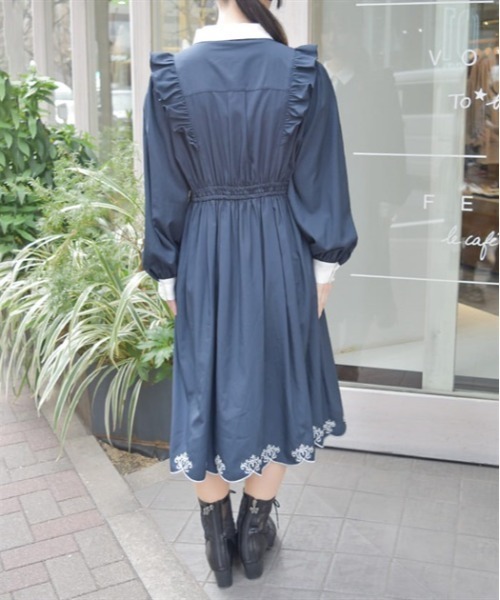 Amavel,Axes femme その他ワンピース 6着まとめ売り セール】スカラップ刺繍バイカラーワンピース（ワンピース