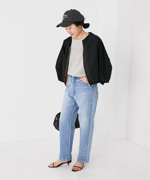 le.coeur blanc（ルクールブラン）の「《手洗い可能》スパンコールメッシュ2WAYニットベスト（ベスト・レディース・ネイビー/グレー/アイボリー・38）」の10枚目の写真