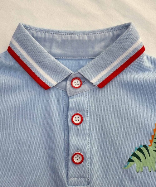 aimoha(アイモハ)の「【aimoha-KIDS-】マルチライン襟キッズポロシャツ(ポロシャツ・キッズ・ブルー/ホワイト/グリーン/イエロー・90/100/110/120/130)」の21枚目の写真