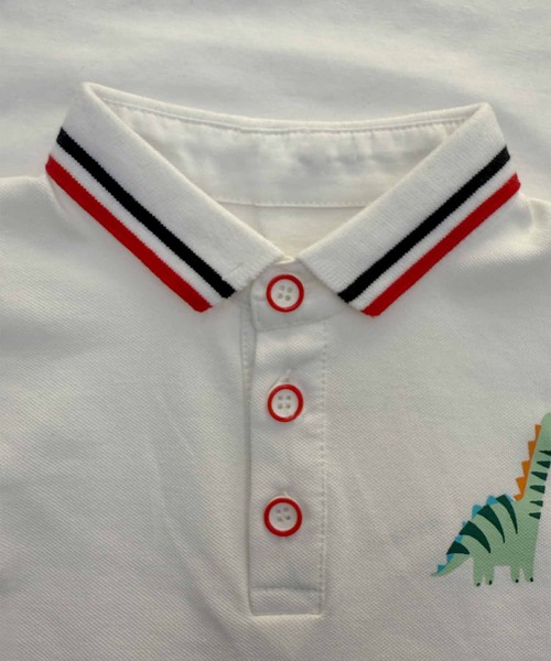 aimoha(アイモハ)の「【aimoha-KIDS-】マルチライン襟キッズポロシャツ(ポロシャツ・キッズ・ブルー/ホワイト/グリーン/イエロー・90/100/110/120/130)」の6枚目の写真