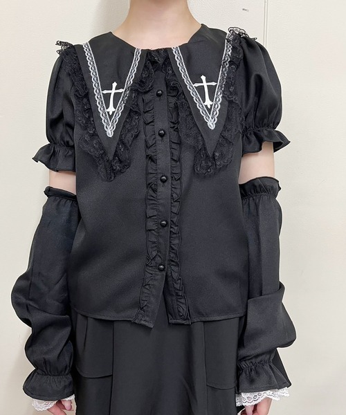 【美品】イザベルマラン ラミーリネン レース 刺繍ブラウス シャツ 黒　S 美品】イザベルマラン ラミーリネン レース 刺繍ブラウス シャツ