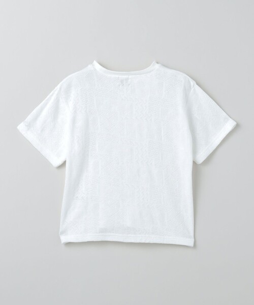 6(ロク)の「<6(ROKU)>コットンポリエステル メッシュ Tシャツ(Tシャツ/カットソー・レディース・ホワイト/ブラック・FREE)」の5枚目の写真