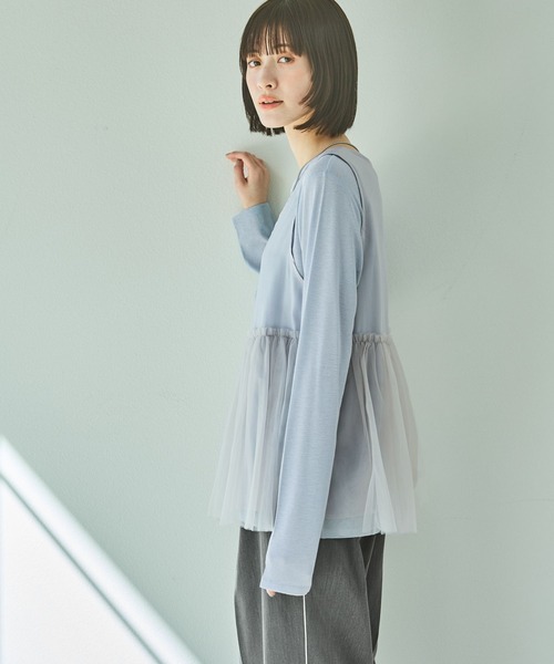 LAKOLE（ラコレ）の「チュール切替シアーベスト / 329136（ベスト・レディース・ブラック/アイボリー/グレー・FREE）」の21枚目の写真