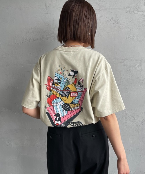 CHUMS（チャムス）の「【WEB限定】[CHUMS/チャムス] CHUMLEYS MARKET バックプリント ポケットTシャツ（Tシャツ/カットソー・レディース・ホワイト/ブラック/グレイッシュベージュ・M/L/XL）」の7枚目の写真