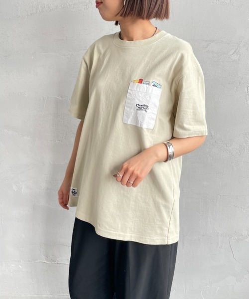 CHUMS（チャムス）の「【WEB限定】[CHUMS/チャムス] CHUMLEYS MARKET バックプリント ポケットTシャツ（Tシャツ/カットソー・レディース・ホワイト/ブラック/グレイッシュベージュ・M/L/XL）」の10枚目の写真