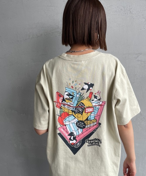 CHUMS（チャムス）の「【WEB限定】[CHUMS/チャムス] CHUMLEYS MARKET バックプリント ポケットTシャツ（Tシャツ/カットソー・レディース・ホワイト/ブラック/グレイッシュベージュ・M/L/XL）」の14枚目の写真