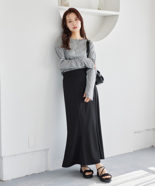 mysty woman（ミスティウーマン）の「【WEB限定】シアーマカロンＴ  452408（Tシャツ/カットソー・レディース・オフホワイト/ブラック/グレー/ライトグレー/ライトブルー/ピンク/オレンジ・FREE）」の15枚目の写真