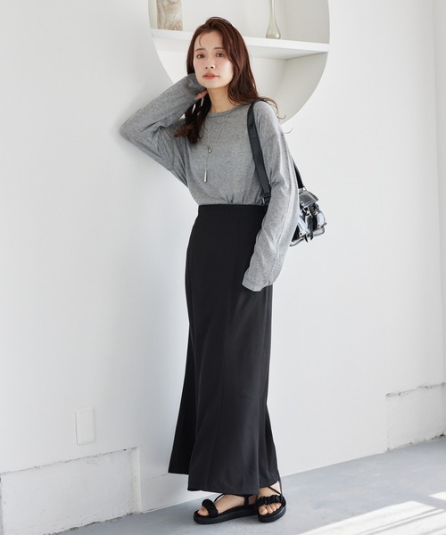 mysty woman（ミスティウーマン）の「【WEB限定】シアーマカロンＴ  452408（Tシャツ/カットソー・レディース・オフホワイト/ブラック/グレー/ライトグレー/ライトブルー/ピンク/オレンジ・FREE）」の14枚目の写真