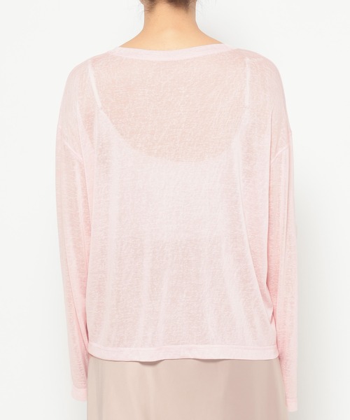 mysty woman（ミスティウーマン）の「【WEB限定】シアーマカロンＴ  452408（Tシャツ/カットソー・レディース・オフホワイト/ブラック/グレー/ライトグレー/ライトブルー/ピンク/オレンジ・FREE）」の22枚目の写真