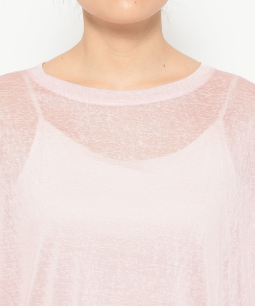 mysty woman（ミスティウーマン）の「【WEB限定】シアーマカロンＴ  452408（Tシャツ/カットソー・レディース・オフホワイト/ブラック/グレー/ライトグレー/ライトブルー/ピンク/オレンジ・FREE）」の20枚目の写真