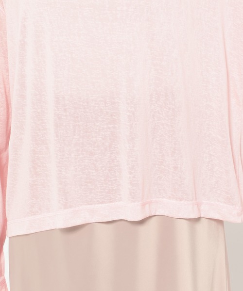 mysty woman（ミスティウーマン）の「【WEB限定】シアーマカロンＴ  452408（Tシャツ/カットソー・レディース・オフホワイト/ブラック/グレー/ライトグレー/ライトブルー/ピンク/オレンジ・FREE）」の18枚目の写真